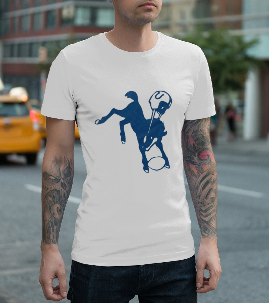 Indianapolis Colts 61 Blue Horse T-Shirt
