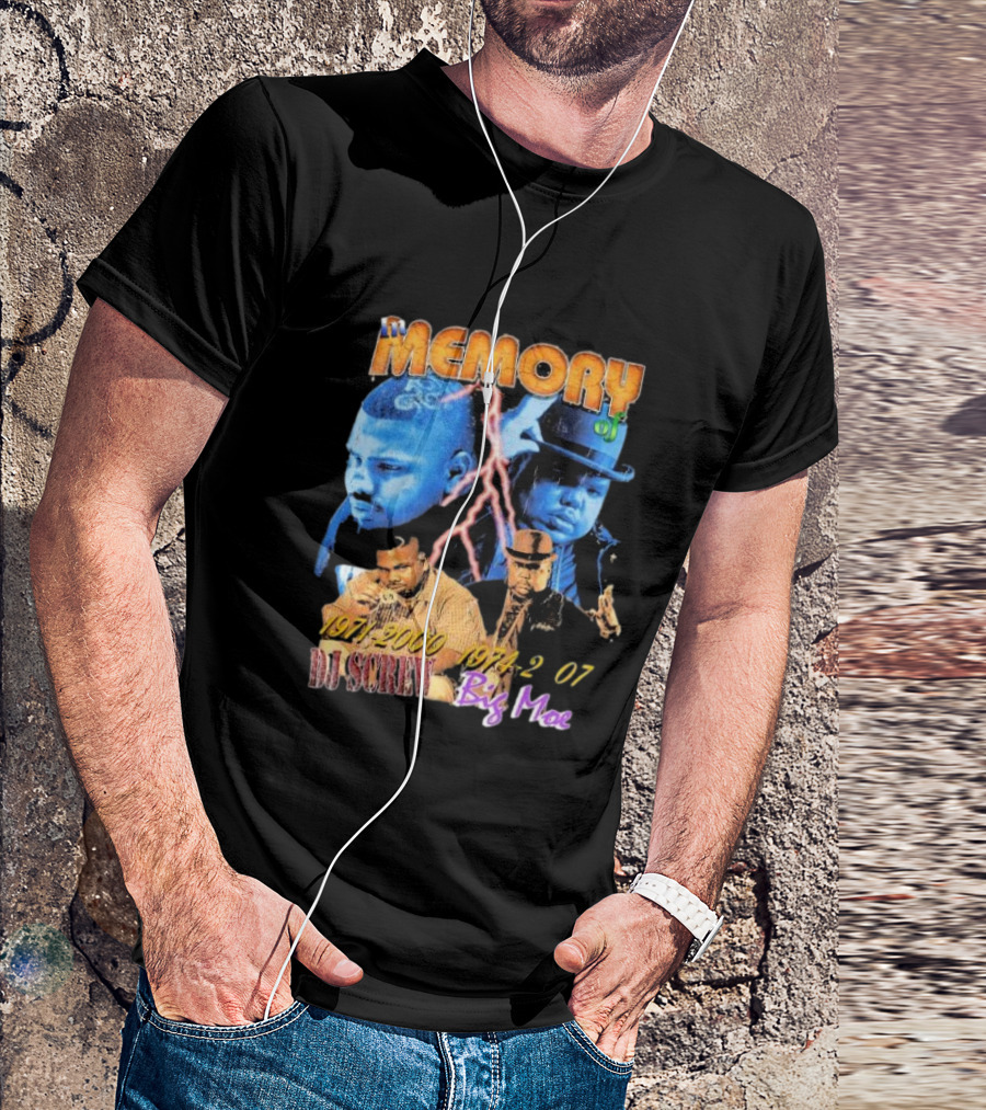 Memory 1971 2000 Dj Screw 1974 2007 Big Moe T-Shirt