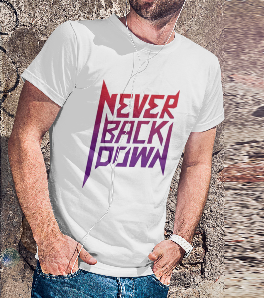 Nick Eh 30 Never Back Down Retro Gradient T-Shirt