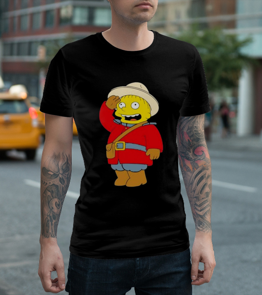 The Simpsons Ralph Mountie Canada Costume T-Shirt
