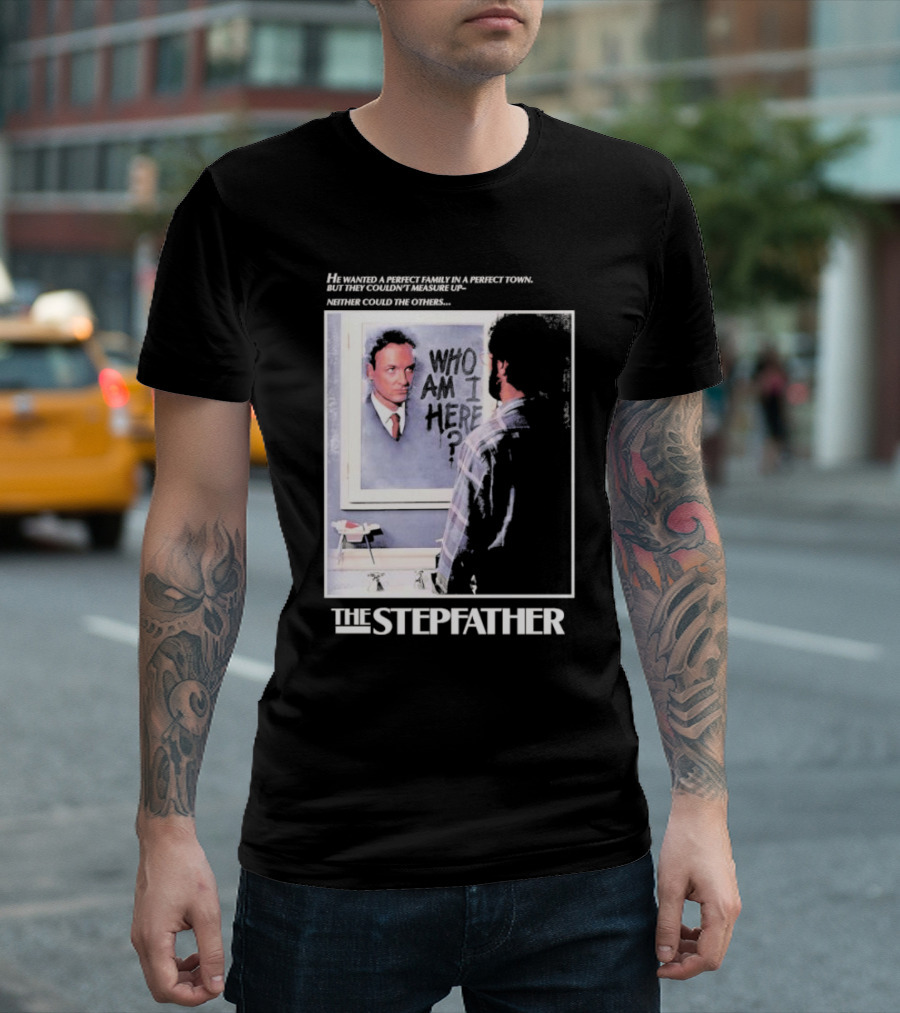 The Stepfather Mirror Reflection Who Am I Here? in Perfect Town Tension T-Shirt