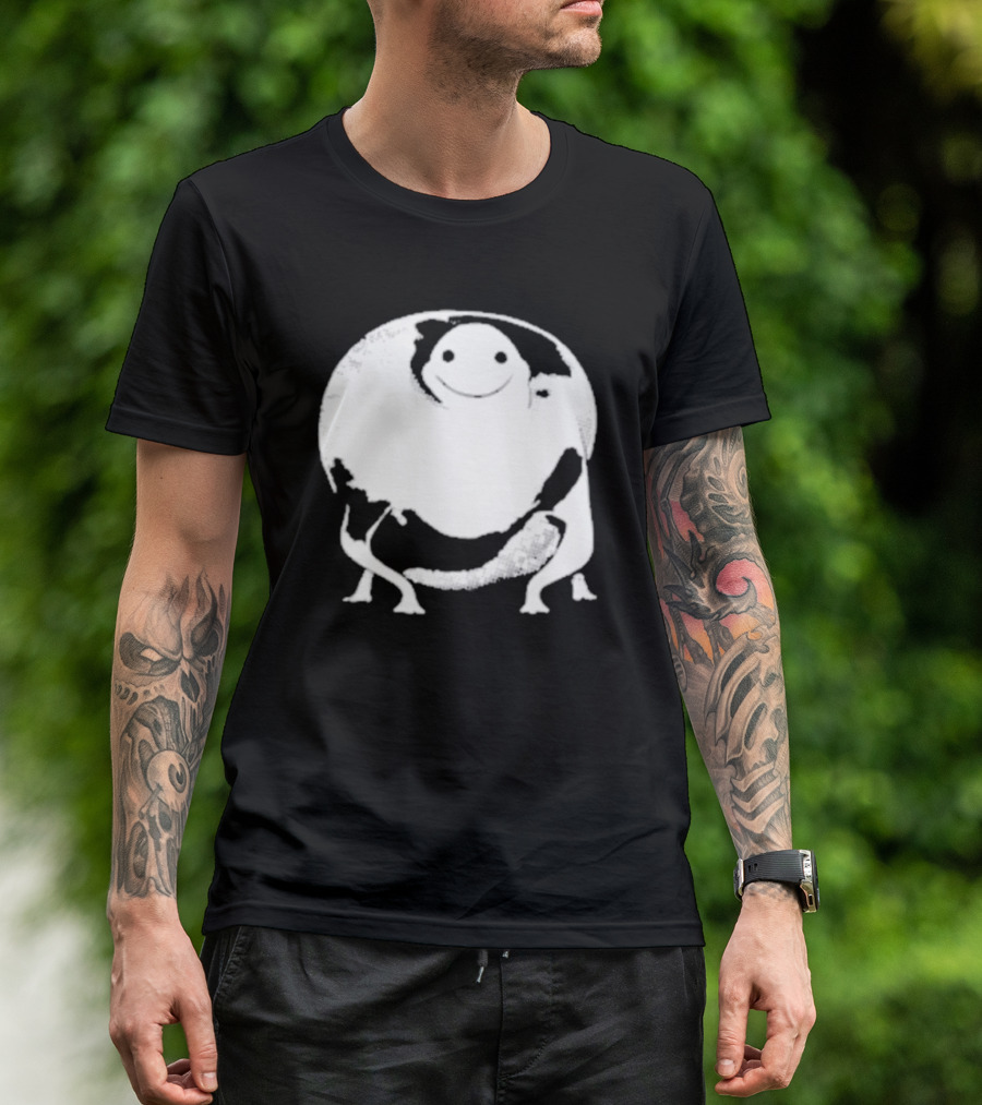 Marble City Pizza Cow Happy Black And White Smiling Cow T-Shirt