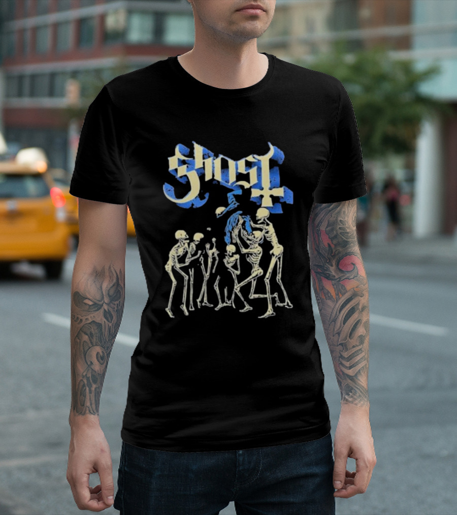 Ghost Band Skeletons Ritual Scene T-Shirt