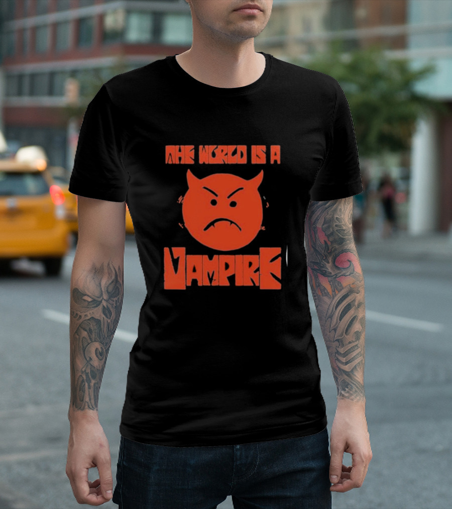 The World Is A Vampire Angry Red Devil Face T-Shirt