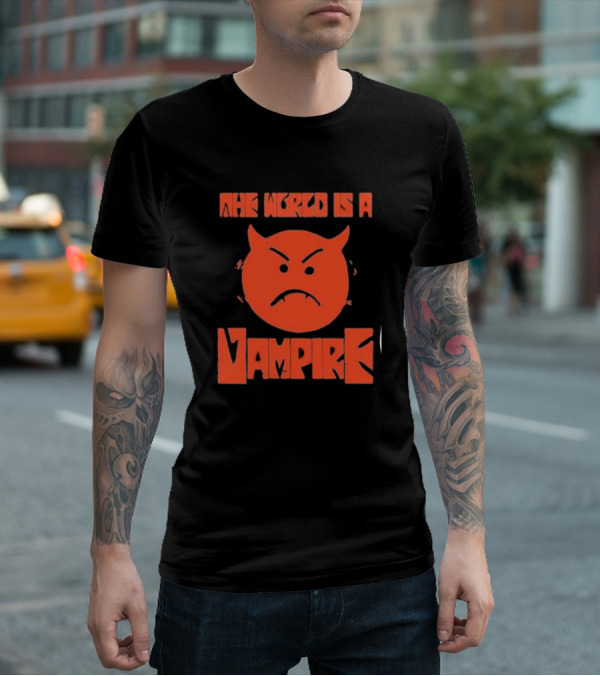 The World Is A Vampire Angry Red Devil Face T-Shirt