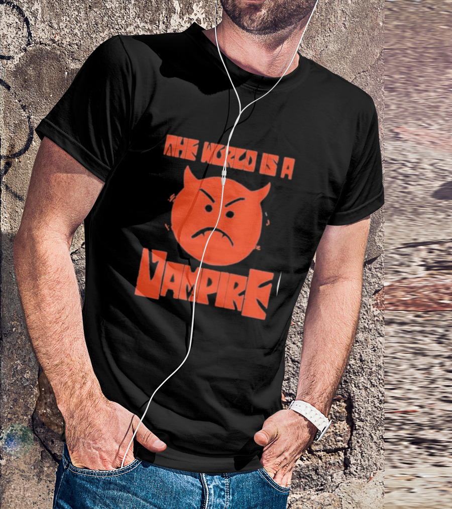 The World Is A Vampire Angry Red Devil Face T-Shirt