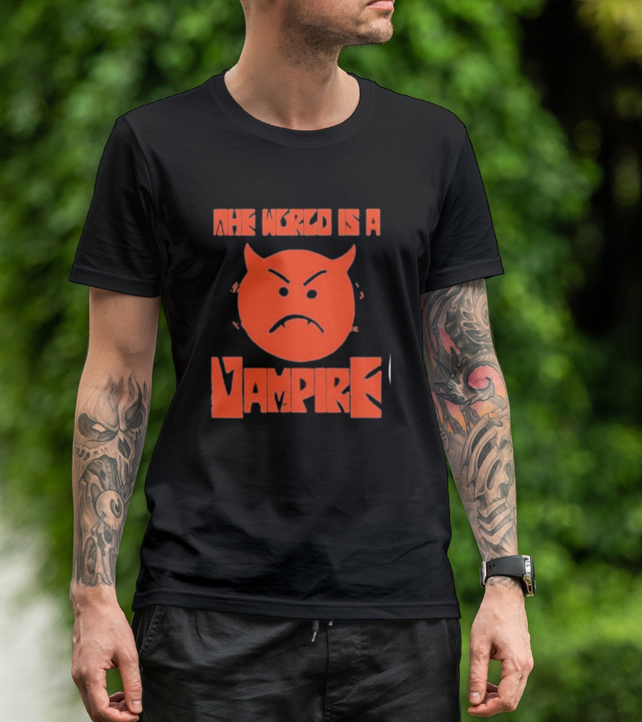 The World Is A Vampire Angry Red Devil Face T-Shirt