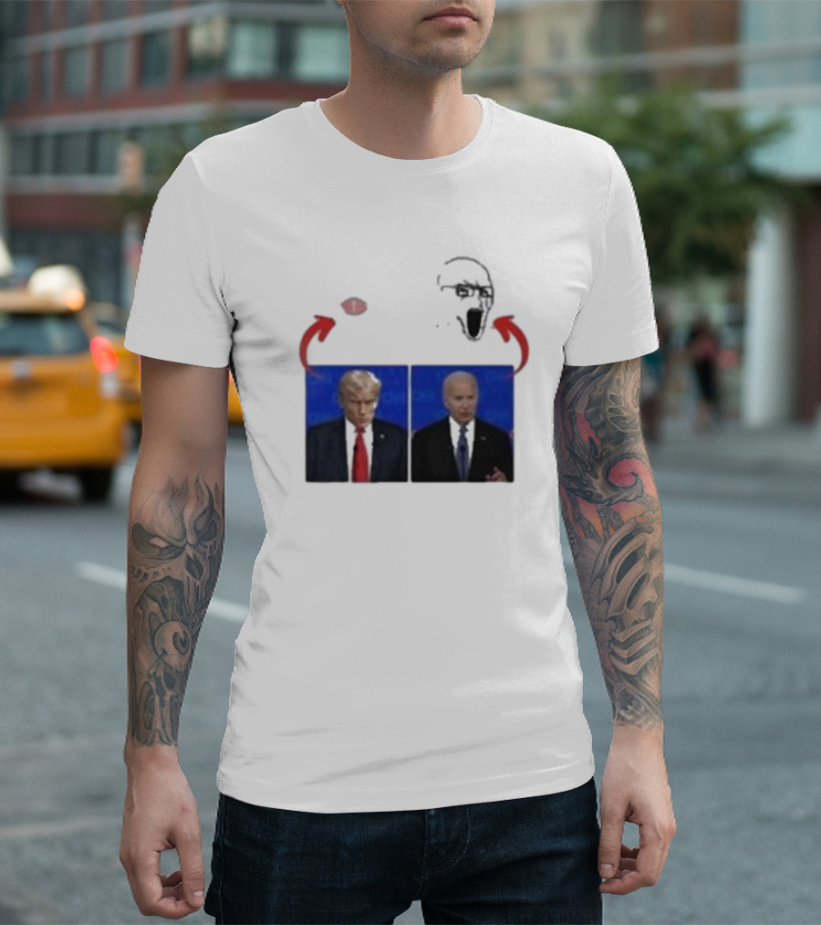Trump Biden Meme Chad Wojak Edition T-Shirt