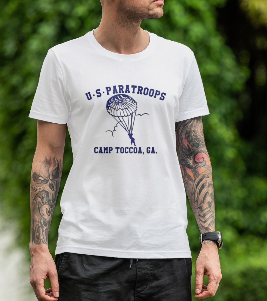 U S Paratroops Camp Toccoa Ga Parachute Iconic T-Shirt