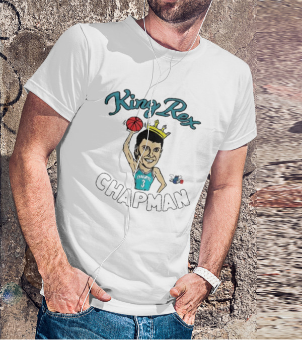 King Rex Chapman Basketball Legend With Crown And Ball In Charlotte 3 Jersey T-Shirt