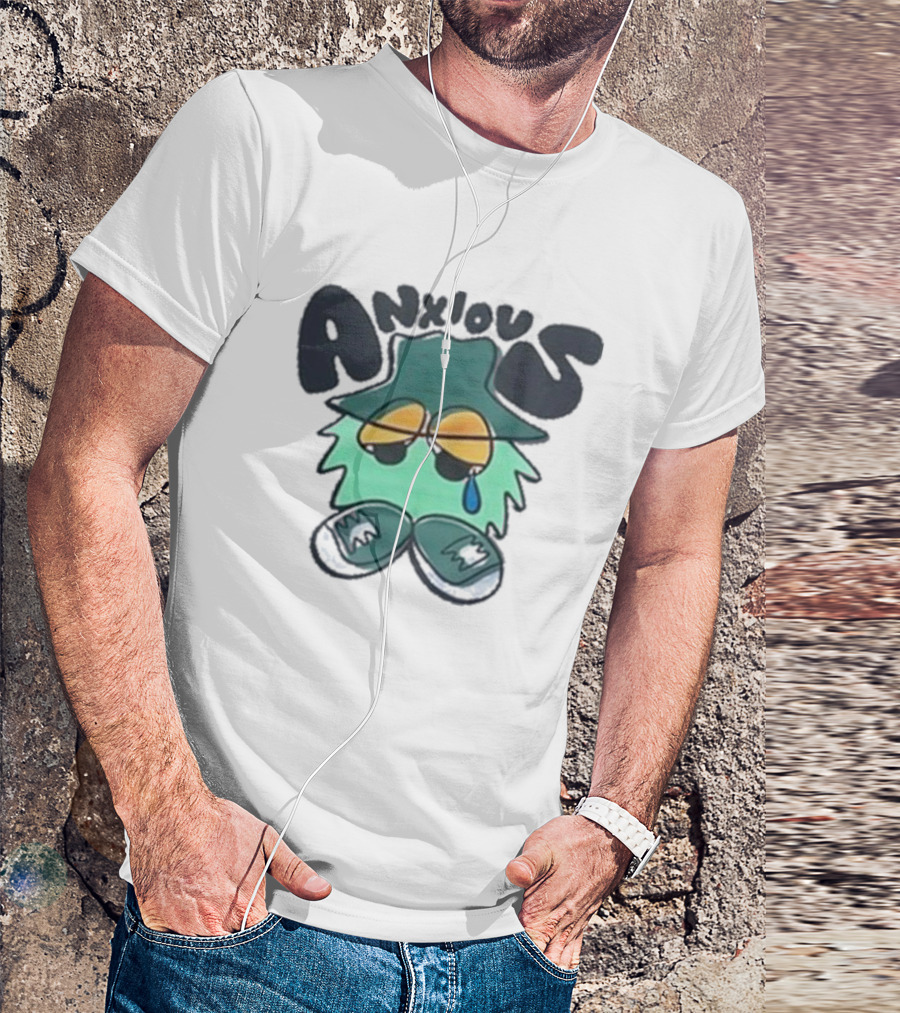 Anxious Tearful Character With Sunglasses And Hat T-Shirt