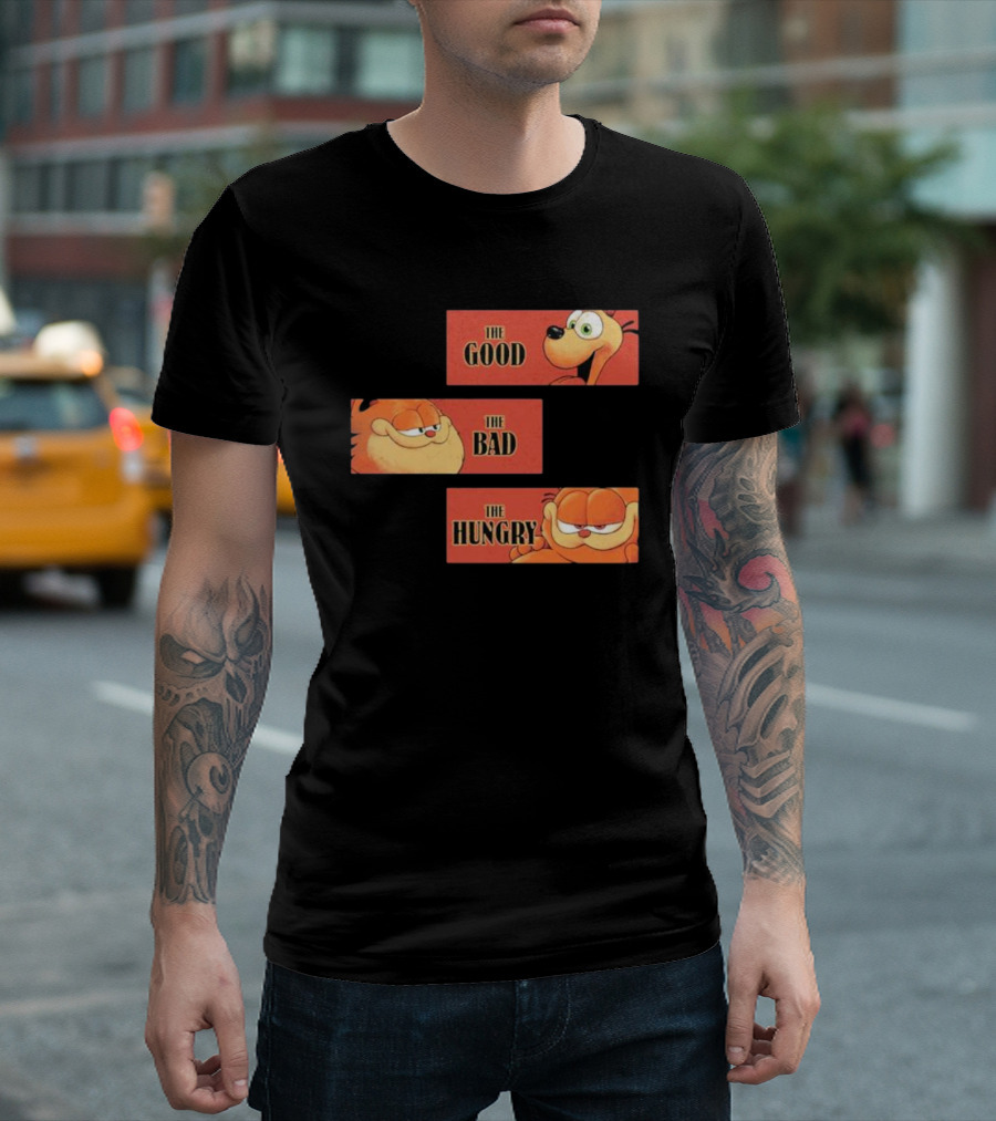The Good The Bad The Hungry Garfield and Odie T-Shirt