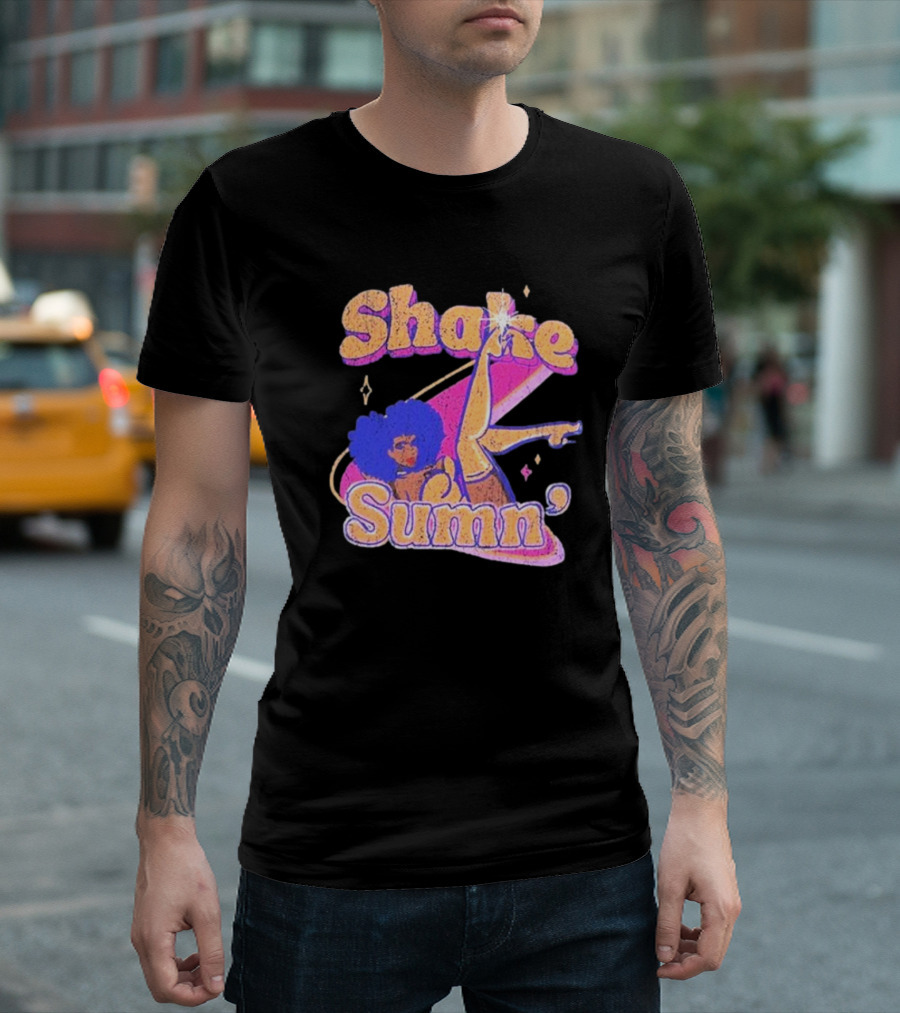 Zero Fatigue Shake Sumn Vibrant Retro Dance Vibes T-Shirt