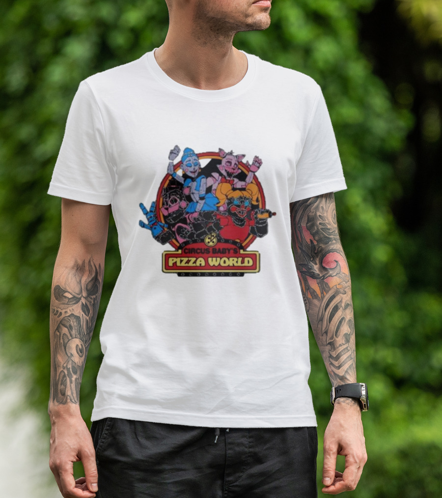 Circus Baby's Pizza World Sister Location Animatronic Characters T-Shirt