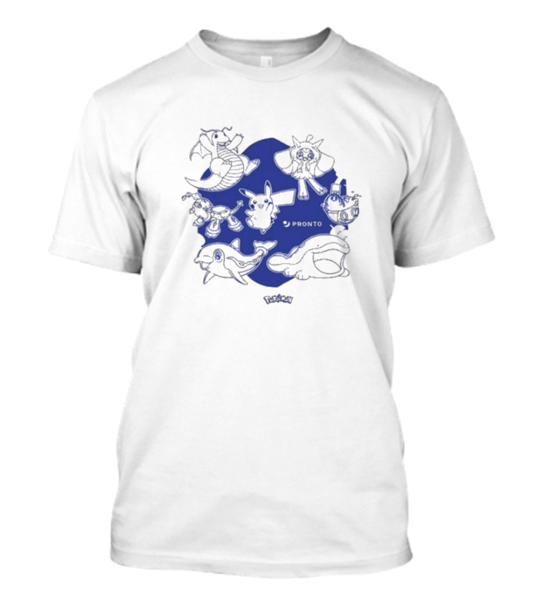 PRONTO X Pokemon Summer 2024 Pikachu Charizard Gyarados Psyduck Lapras Snorlax Squirtle T-Shirt