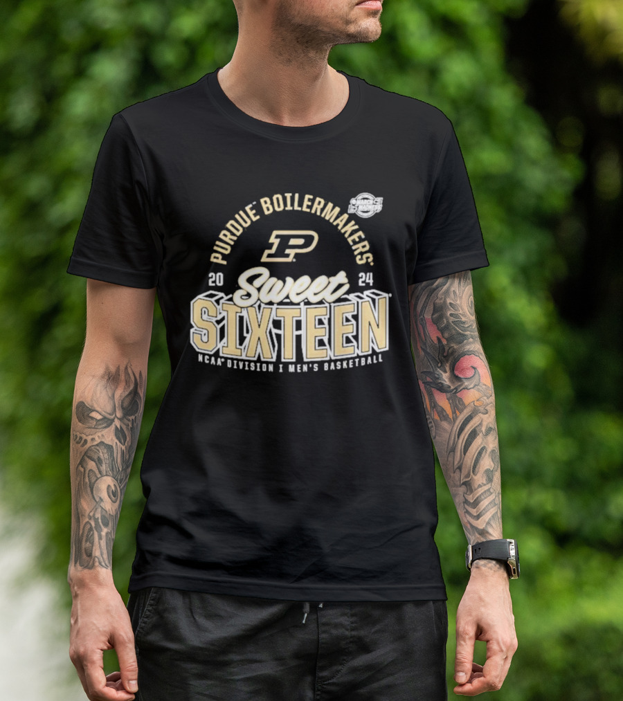 Purdue Boilermakers 2024 NCAA Division I Men's Basketball Sweet Sixteen March Madness T-Shirt