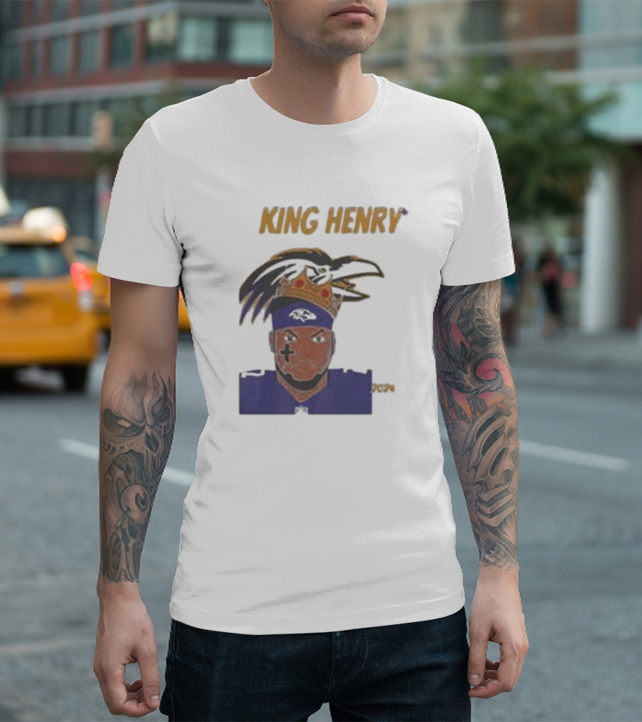 Ravens Football King Henry Baltimore NFL T-Shirt