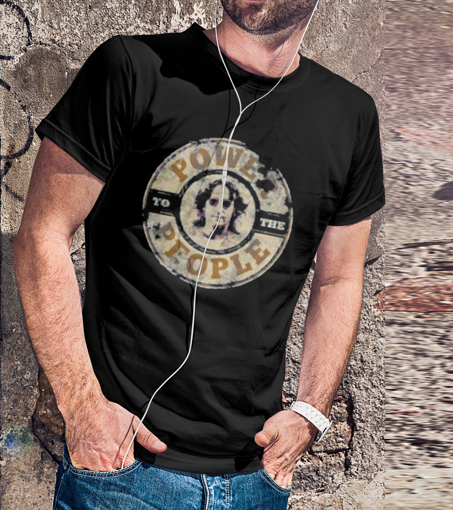Power To The People Iconic Signature Vintage Style Round T-Shirt