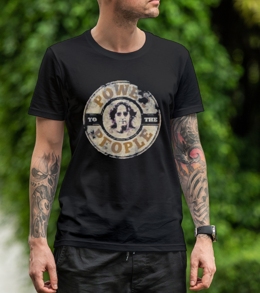 Power To The People Iconic Signature Vintage Style Round T-Shirt