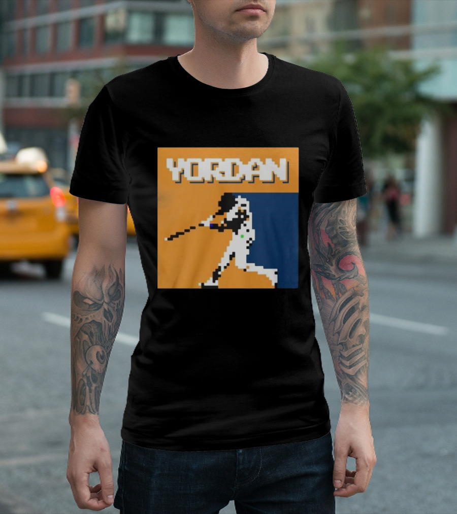 Yordan Alvarez Astros Pixelated Baseball T-Shirt