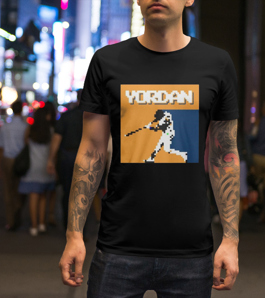 Yordan Alvarez Astros Pixelated Baseball T-Shirt