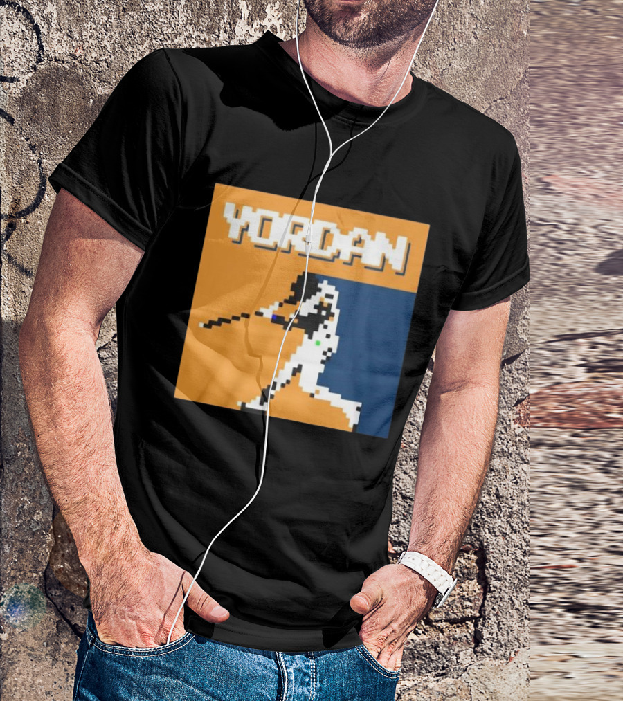Yordan Alvarez Astros Pixelated Baseball T-Shirt