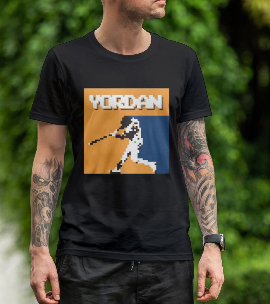 Yordan Alvarez Astros Pixelated Baseball T-Shirt