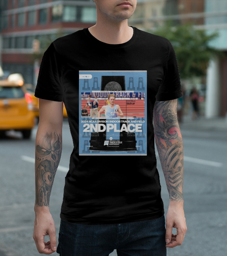 Parker Wolfe 2024 NCAA Division I Indoor Track And Field 2nd Place Running Achievement T-Shirt