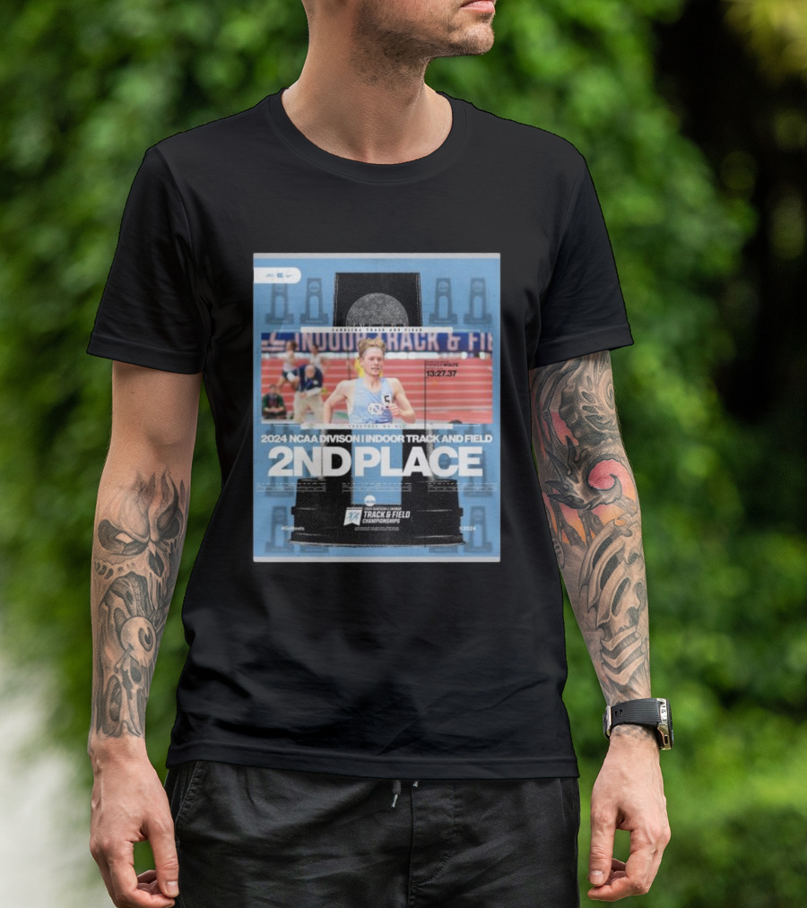 Parker Wolfe 2024 NCAA Division I Indoor Track And Field 2nd Place Running Achievement T-Shirt