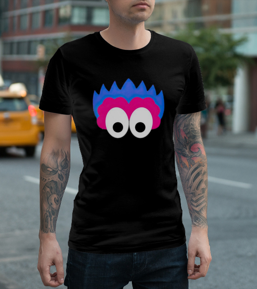 Phan Eyes Blue And Pink Monster Face T-Shirt