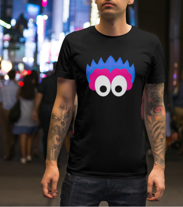 Phan Eyes Blue And Pink Monster Face T-Shirt