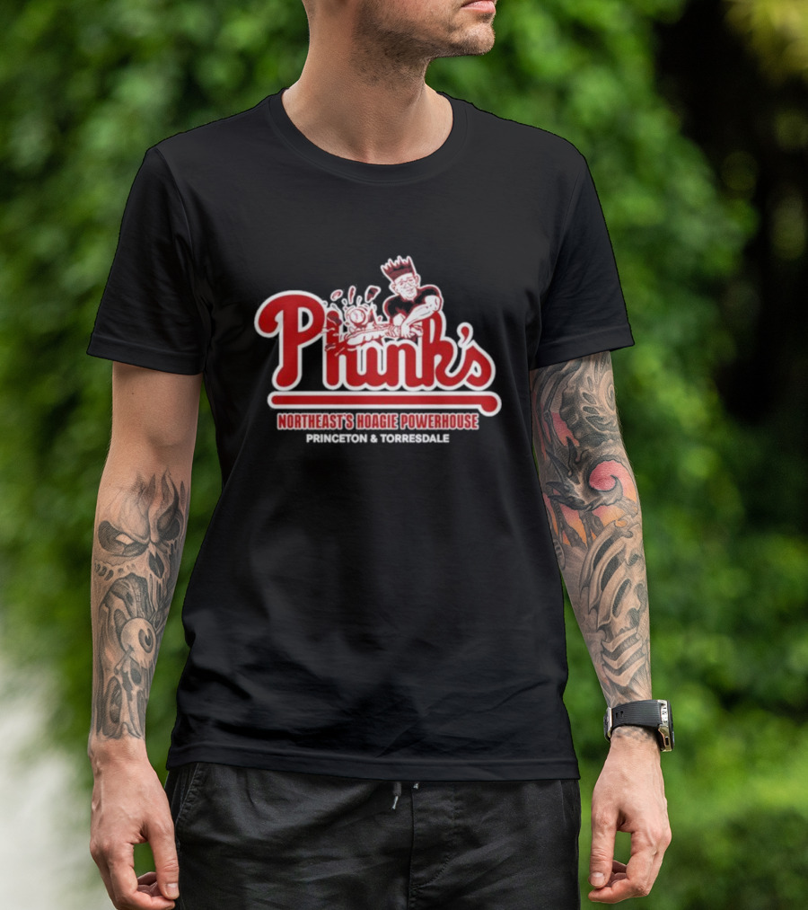 Phink's Northeast's Hoagie Powerhouse Princeton And Torresdale Logo With Chef T-Shirt
