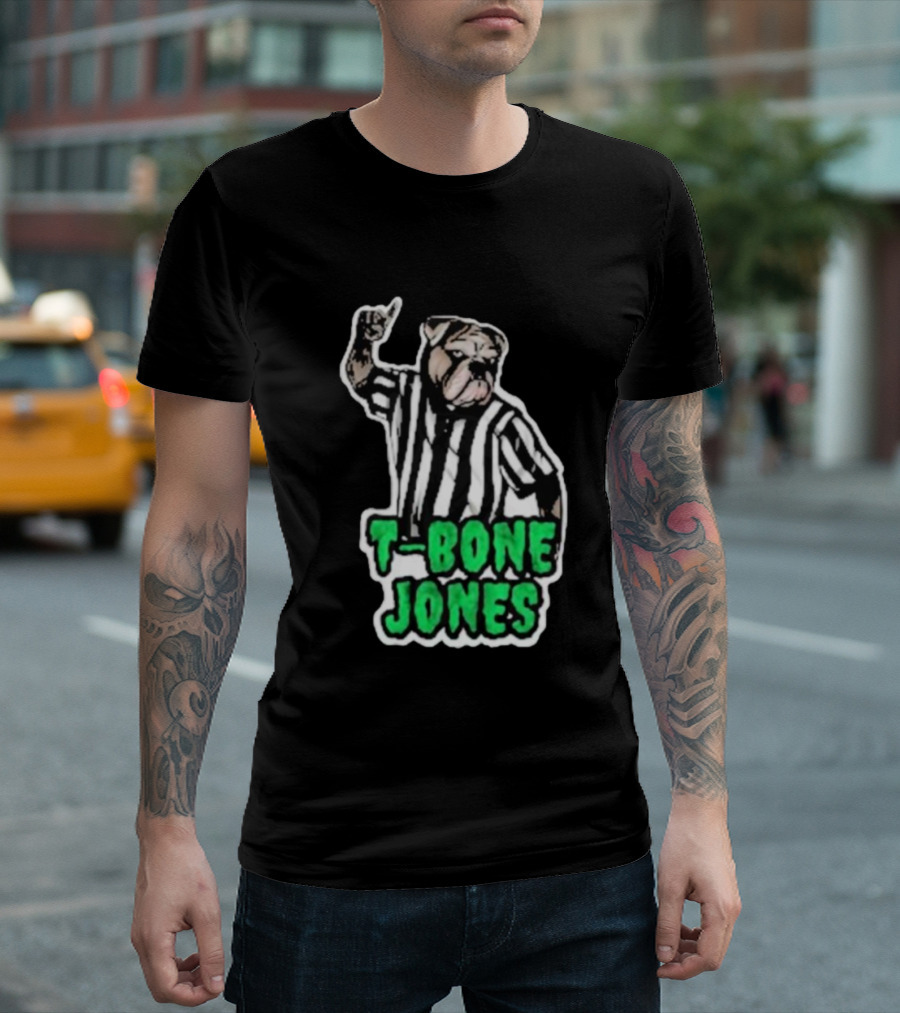 T-Bone Jones Bulldog Referee Gesture T-Shirt