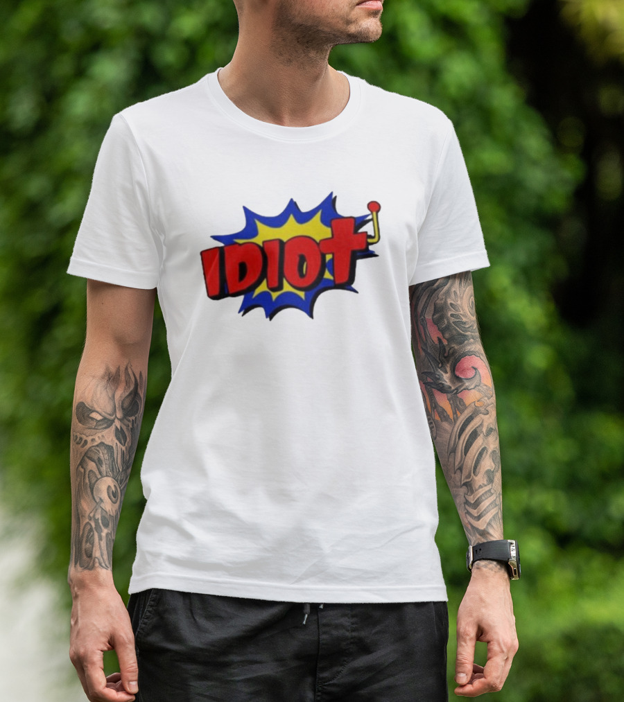Vegasmatt Idiot Comic Pop Art Style Explosion T-Shirt