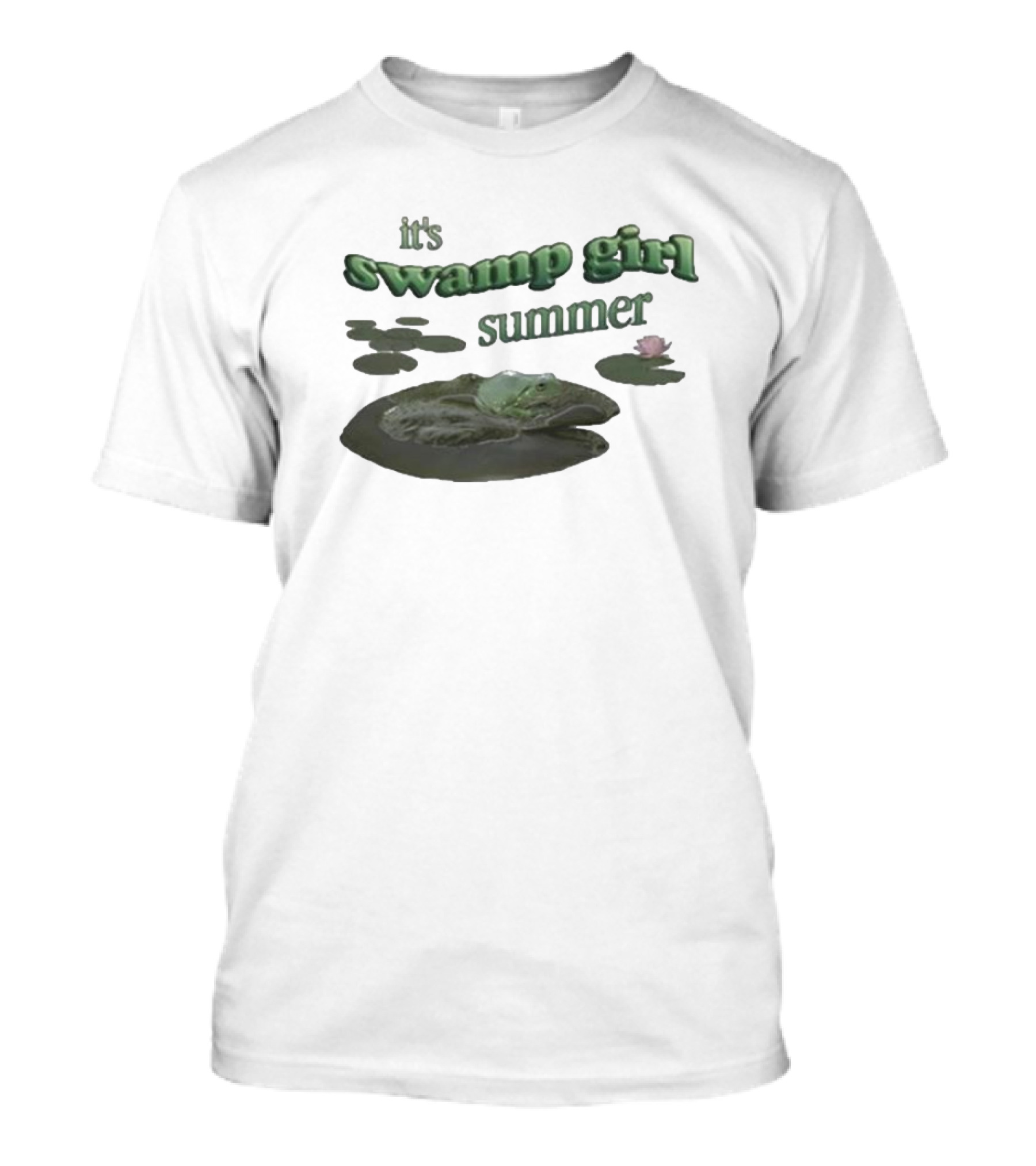 It's Swamp Girl Summer Frog On Lily Pads T-Shirt