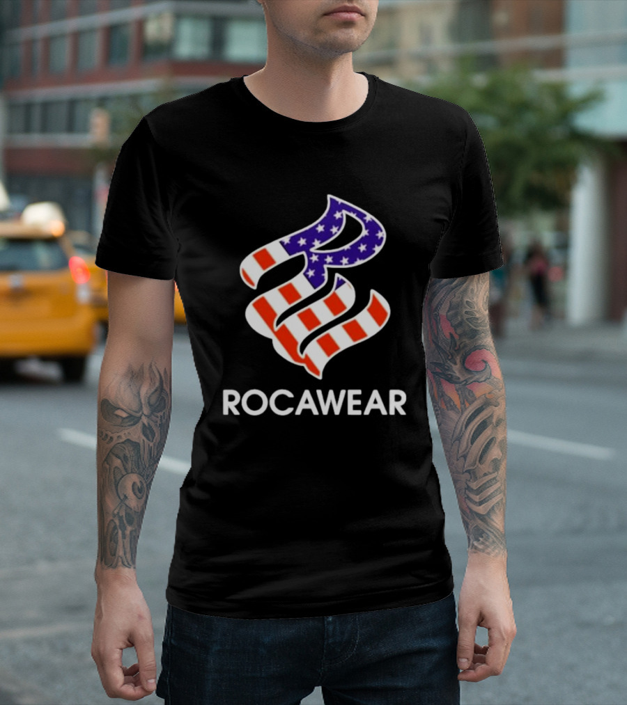 Kai Cenat Wearing Rocawear American Flag T-Shirt