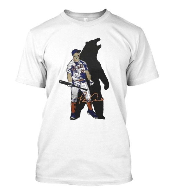 New York Mets Pete Alonso Signature And Shadow Baseball Fan T-Shirt