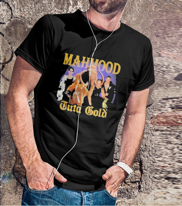 MAHMOOD Tuta Gold Elephant And Figures Collage T-Shirt