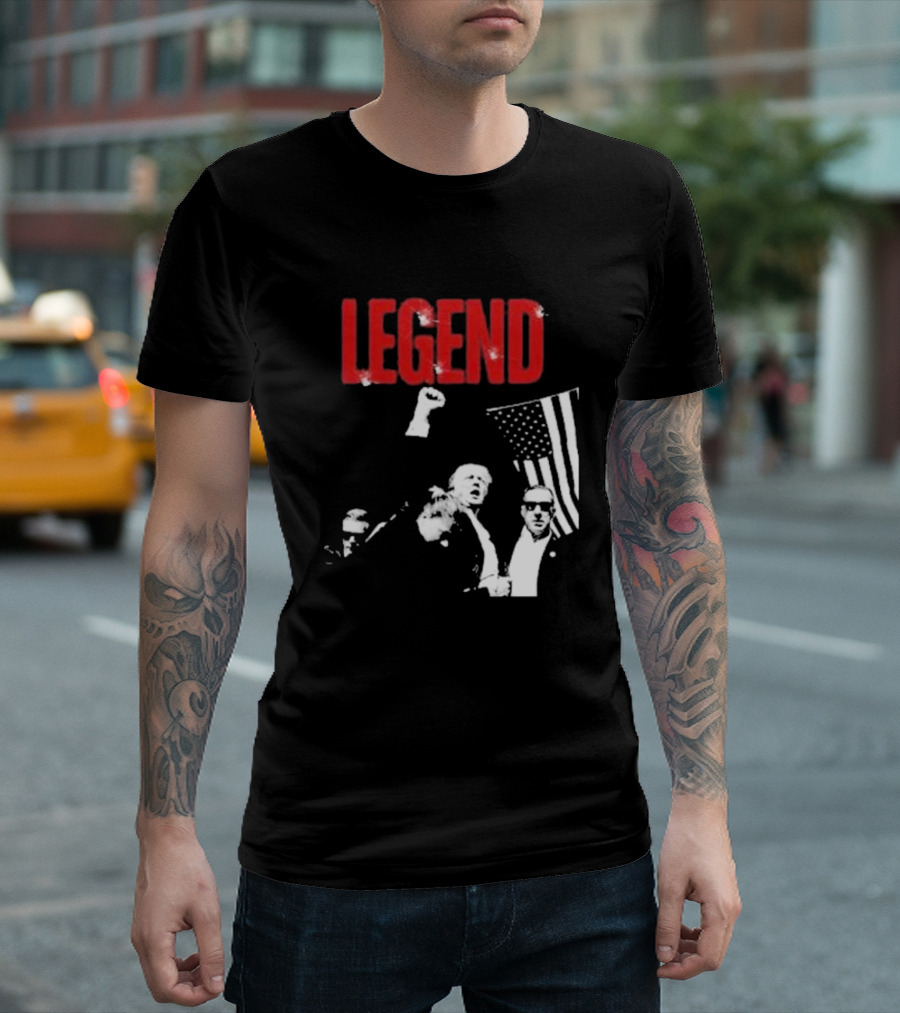 Legend Trump USA Flag Iconic T-Shirt