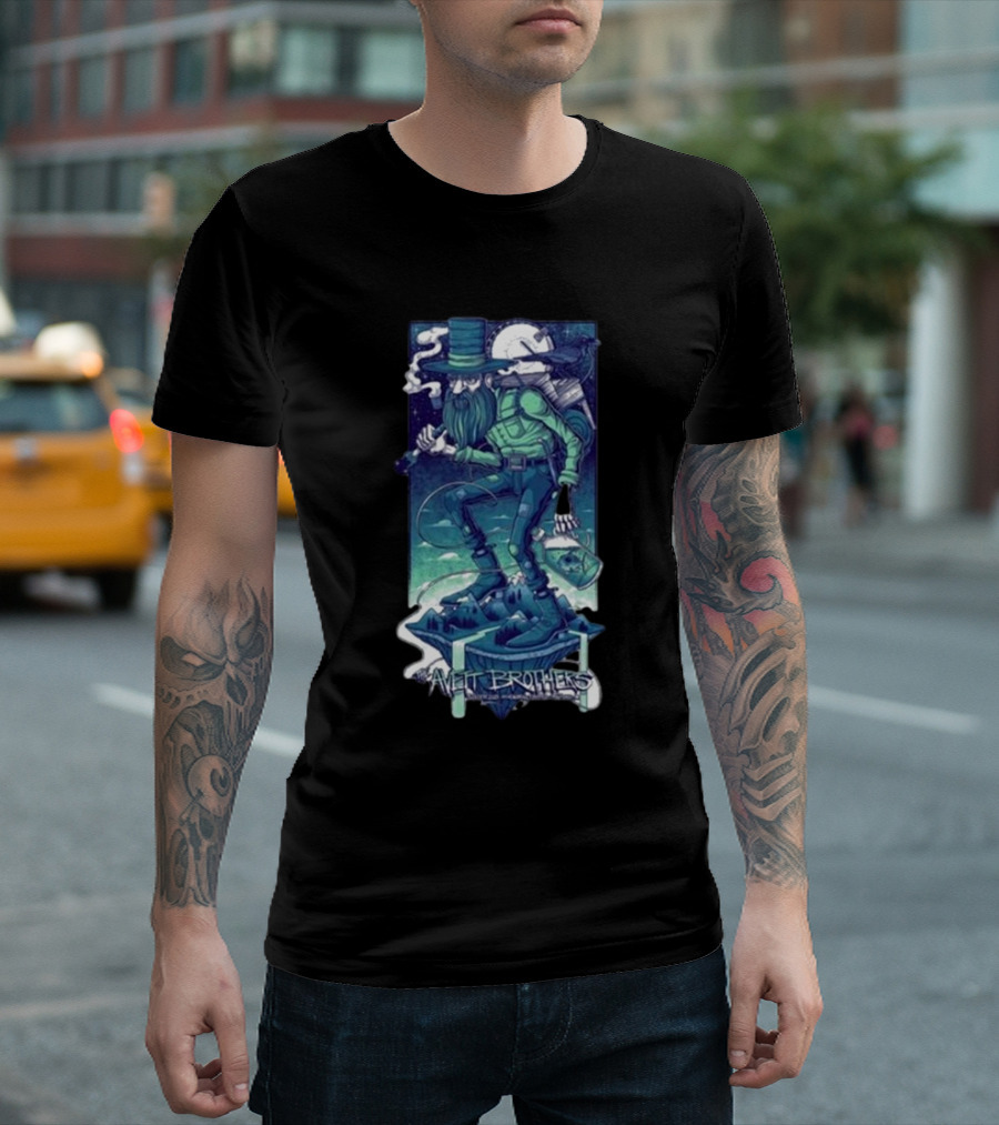 The Avett Brothers July 13th Mysterious Cowboy with Lantern and Smoking Pipe T-Shirt