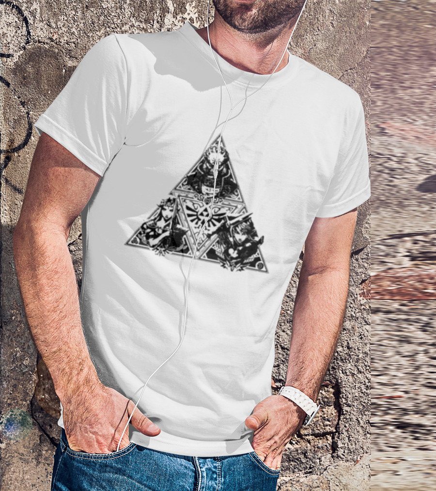 Tokyo Legend Of Zelda Triforce Icon With Characters T-Shirt