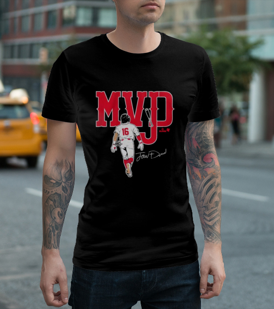 MVJD Jarren Duran 16 Baseball Signature T-Shirt
