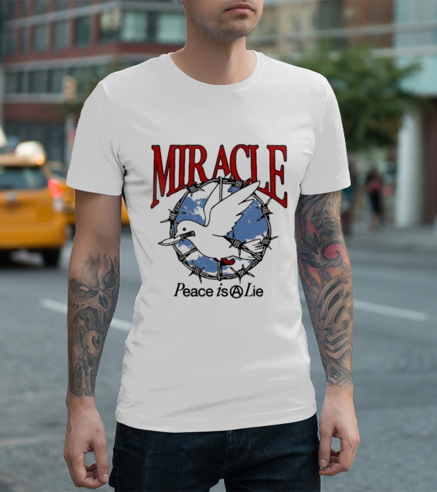 Miracle Mates Peace Is A Lie Barbed Dove T-Shirt