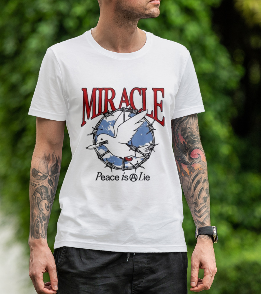 Miracle Mates Peace Is A Lie Barbed Dove T-Shirt