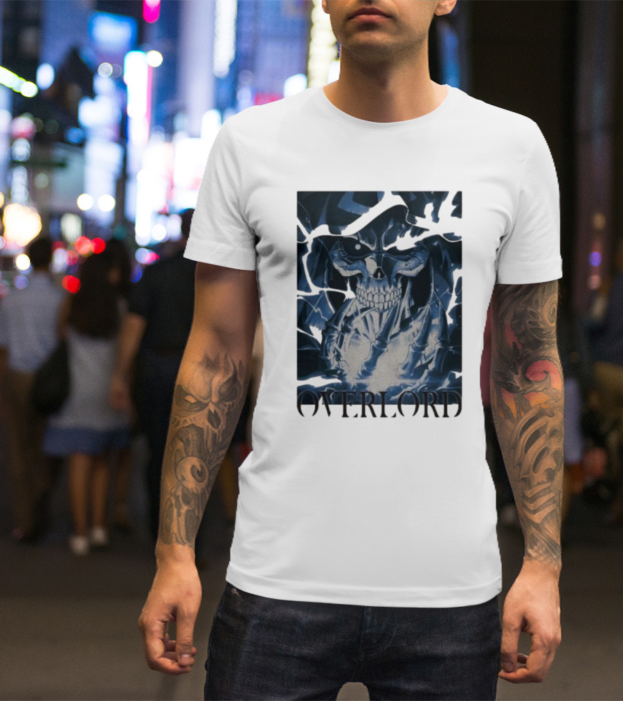 Overlord Ainz Ooal Gown Skeleton King Lightning Aura T-Shirt