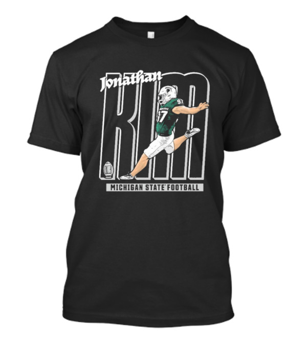 Jonathan Kim Kicking Action Michigan State Football T-Shirt