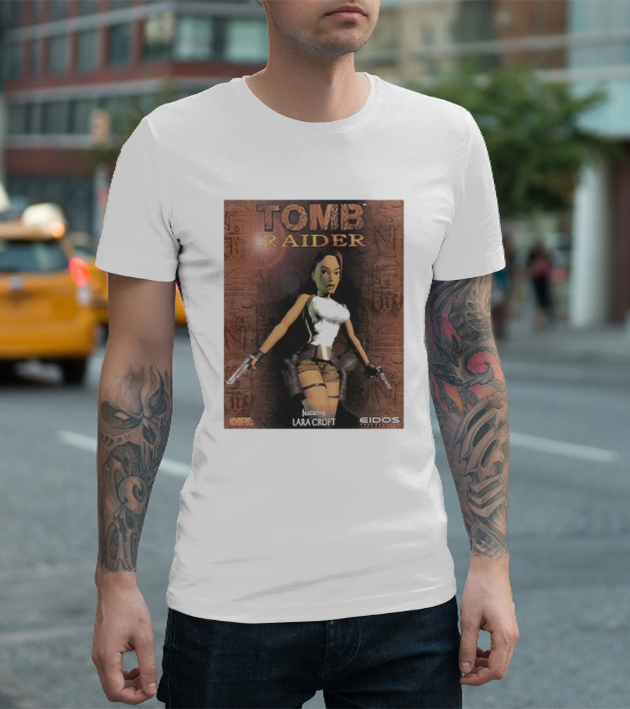 Tomb Raider Featuring Lara Croft Game Cover Eidos Core T-Shirt