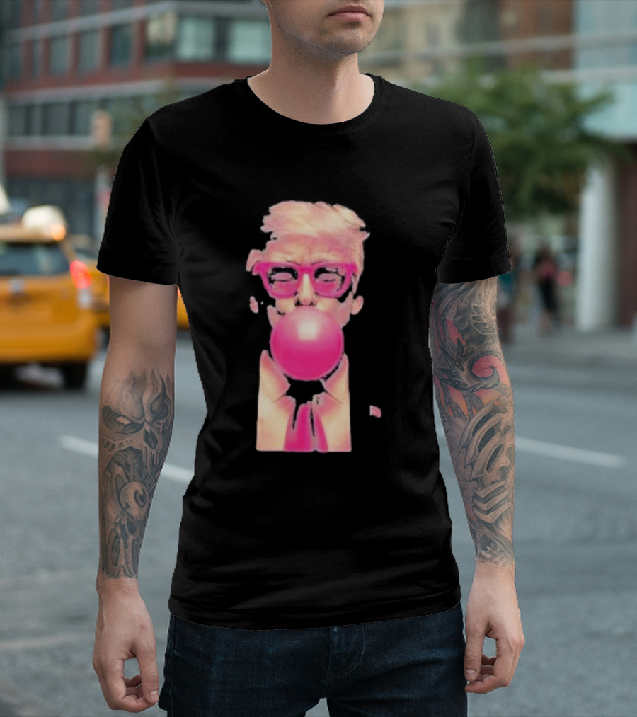 Trump Bubble Gum Pink Sunglasses T-Shirt