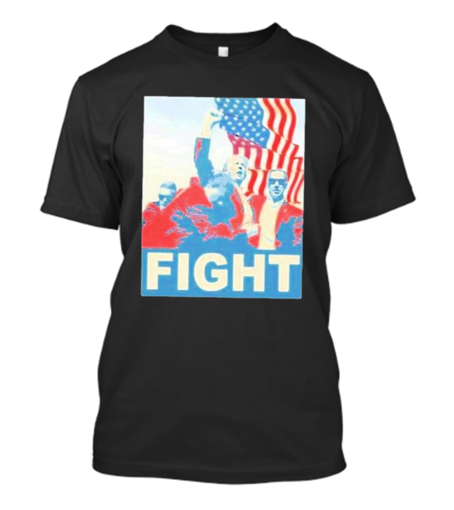 Fight Trump Iconic 2024 American Flags T-Shirt