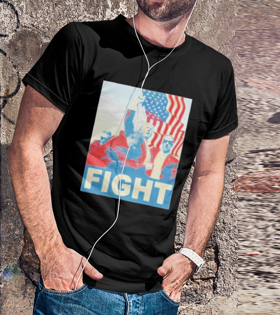 Fight Trump Iconic 2024 American Flags T-Shirt